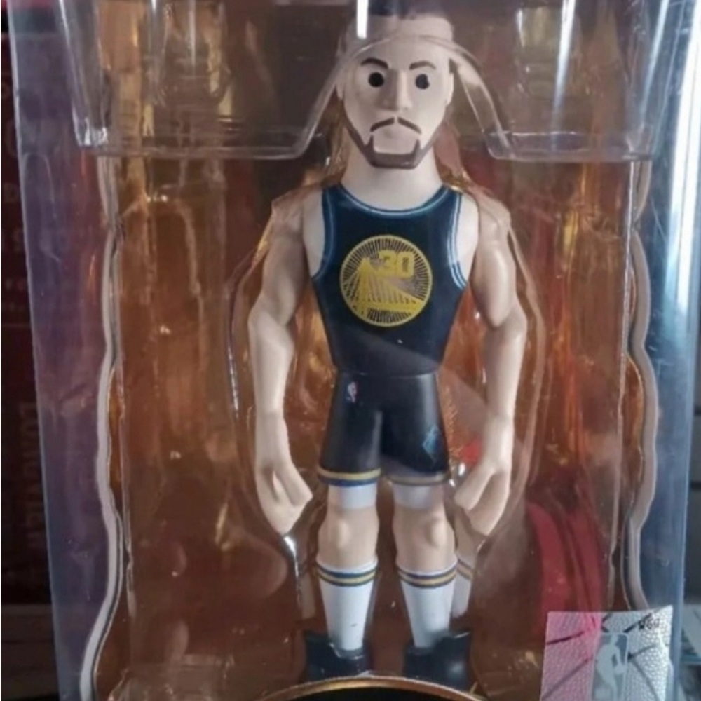 Steph Curry Funko Action Figure with Black and Yellow Away Game Uniform